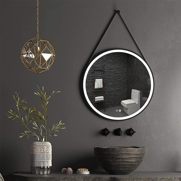 cover: round lighted mirror for bathroom