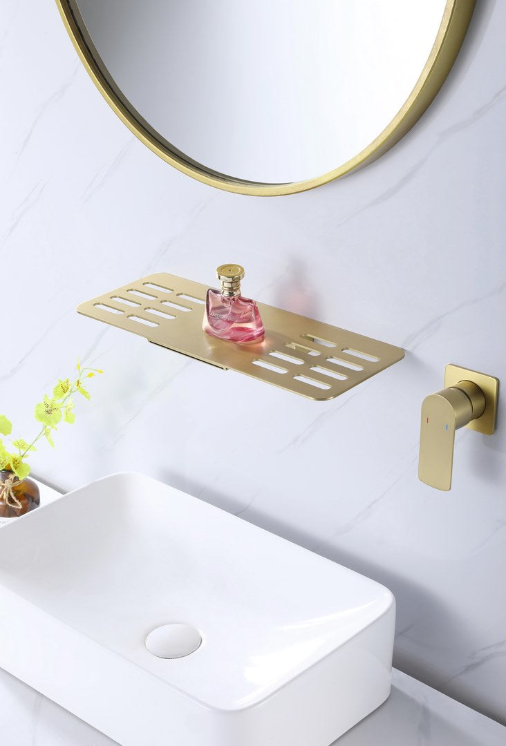 bathroom faucet Brushed Gold surface treatment copper material