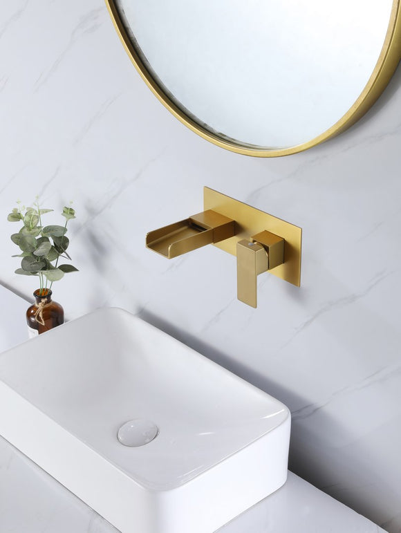 Bathroom faucet Brushed Gold surface treatment copper material
