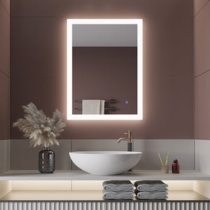 MIRPLUS 24''×32'' Rectangular LED Bathroom Mirror backlit main picture
